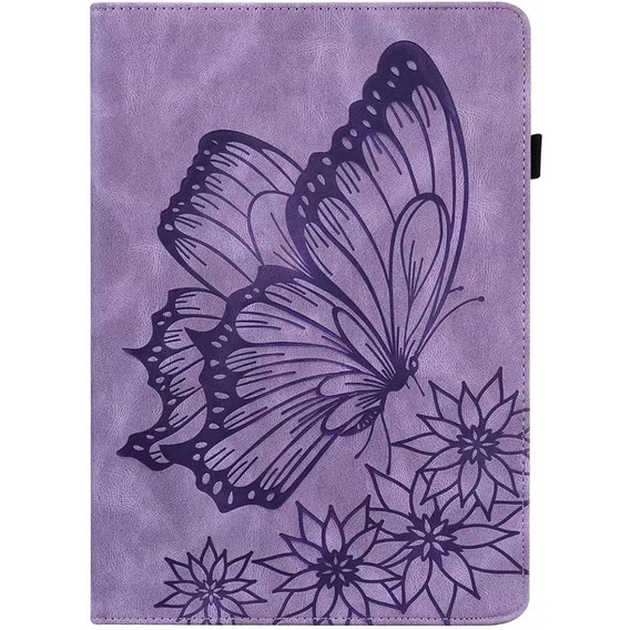 Чехол до Lenovo Tab M9, Wallet Pen Slot, butterflies, коричневый