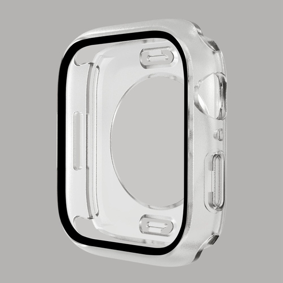 2в1 чехол и защитное стекло для часов Apple Watch 7/8/9 45mm, Transparent