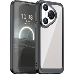 Чехол до Huawei Pura 70, Fusion Hybrid, прозрачный / черный