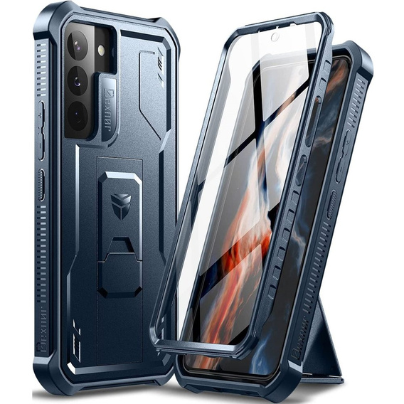 Бронированный чехол для Samsung Galaxy S22, Dexnor Full Body, темно-синий