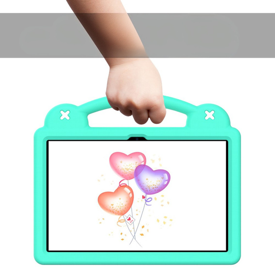 Детский чехол для T Tablet 5G, Cute Patterns, с подставкой, зелёный
