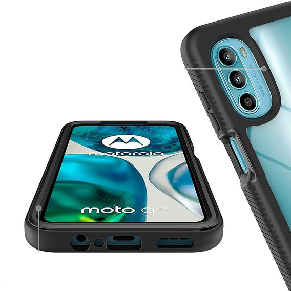 Чехол для Motorola Moto G52 4G / G82 5G, Shockproof, с пленкой, чёрный