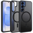 Чехол для Samsung Galaxy S25 / S24, для MagSafe, ERBORD Matt Case, чёрный + стекло для экрана