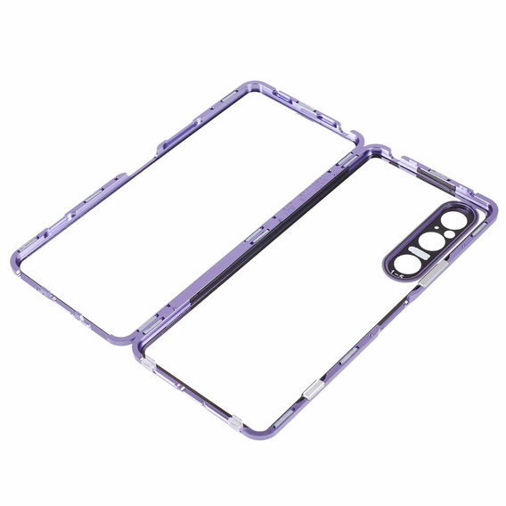 Чохол для Sony Xperia 1 V, Magnetic Dual Glass, фіолетовий