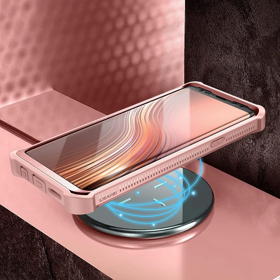 Бронированный чехол для Samsung Galaxy S9 Plus, Dexnor Full Body, розовый rose gold