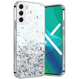 Чoхол до Samsung Galaxy S22 5G, Glittery, сріблястий