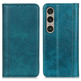 Флип-кейс для Sony Xperia 1 VI, Split Leather, зелёный