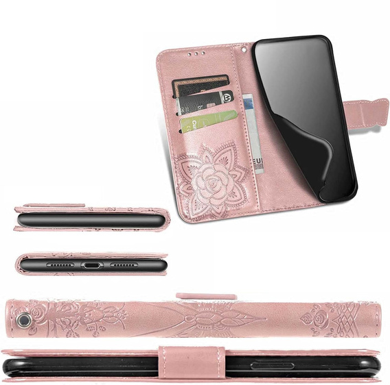 Чохол-книжка для Xiaomi Redmi A5, Butterfly, рожевий rose gold