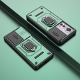 Чехол для Oppo Reno 11F 5G, KickStand Camera Lens, зелёный