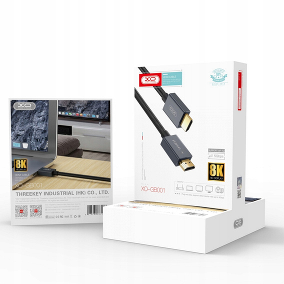  XO Кабель 8K HDMI to HDMI 1,5M - Black