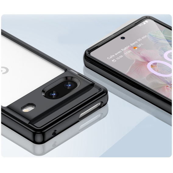 Чохол для Google Pixel 7 5G, Fusion Hybrid, із захистом камери, прозорий / чорний
