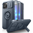 Броньований чохол для iPhone 15, Dexnor CamProtect MagSafe, зелений (Дві рамки)