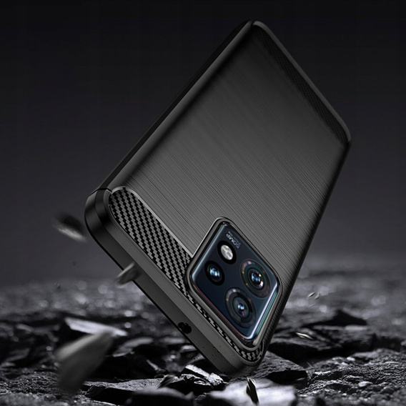 Чехол до Motorola Edge 40 Pro, Carbon, чёрный