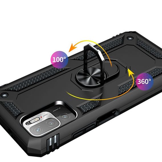 Броньований Чoхол до Xiaomi Redmi Note 10 5G, Nox Case Ring, чорний