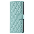 чехол-крышка для Samsung Galaxy S25 FE, Rhombus Crossbody Leather, зелёный