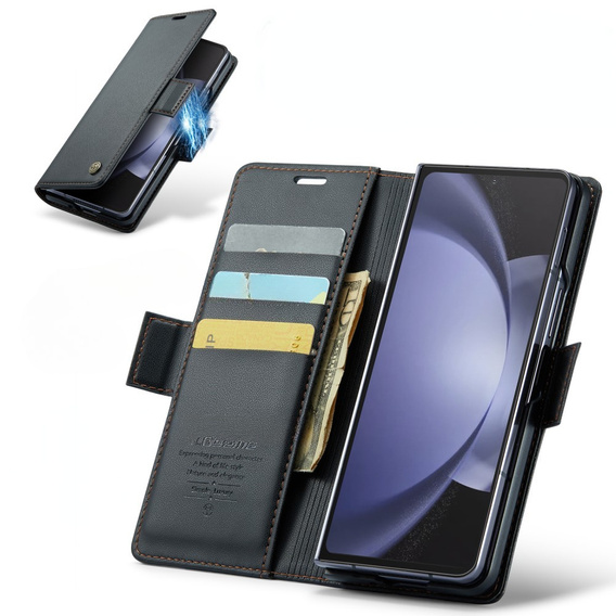 CASE фліп-чохол для Samsung Galaxy Z Fold6 5G, Litchi Wallet, чорний