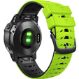 Силіконовий ремінець для Fitbit Inspire 3, Garmin Fenix 22mm, Green/Black