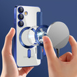 Откидной чехол для Samsung Galaxy S25 FE, RFID Wallet MagSafe CamShield, темно-синий