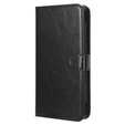 Откидной чехол для Asus ROG Phone 7 5G, Crazy Horse Wallet, чёрный