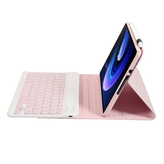 Чехол + клавиатура Xiaomi Pad 6/6 Pro, розовый rose gold