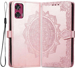 Откидной чехол для Motorola Edge 50 Fusion 5G, Mandala, розовый