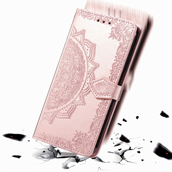 Откидной чехол для Samsung Galaxy Z Fold3 5G, Mandala, розовый rose gold