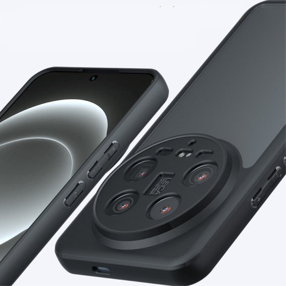 Чехол для Xiaomi 14 Ultra, Fusion Hybrid, с защитой камеры, прозрачный / черный