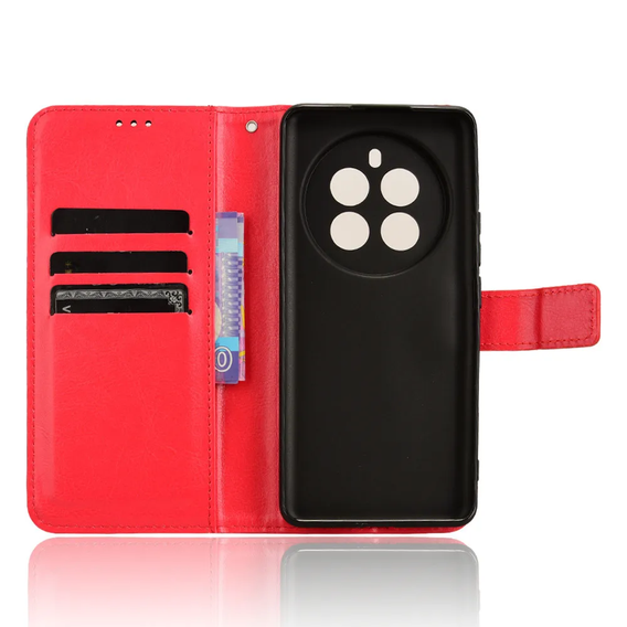 Футляр з клапаном для Realme 12 Pro 5G / 12 Pro+ 5G, Crazy Horse Wallet, червоний