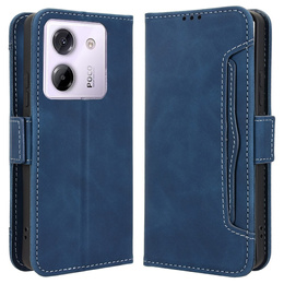 Футляр з клапаном для Xiaomi Poco M7 Pro 5G, Card Slot, темно-синій