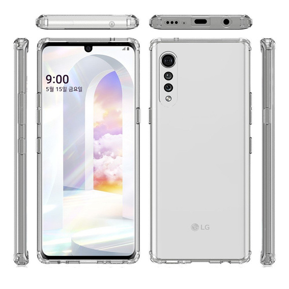 Чoхол до LG Velvet, Fusion Hybrid, прозорий