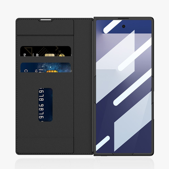 Чехол-кошелек с клапаном черный для Samsung Galaxy Z Fold 7 5G