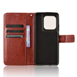 Футляр з клапаном для Motorola Edge 50 Ultra, Crazy Horse Wallet, коричневий