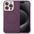 Чохол для iPhone 15 Pro Max, ERBORD Armor Mag, бордовий