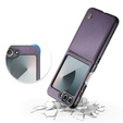 Чехол для Samsung Galaxy Z Flip7 FE / Z Flip6, CASEME Litchi Leather, фиолетовый
