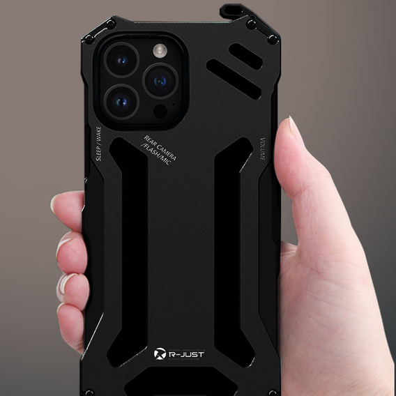 Чехол R-JUST для iPhone 14 Pro, Hollow Armour, чёрный
