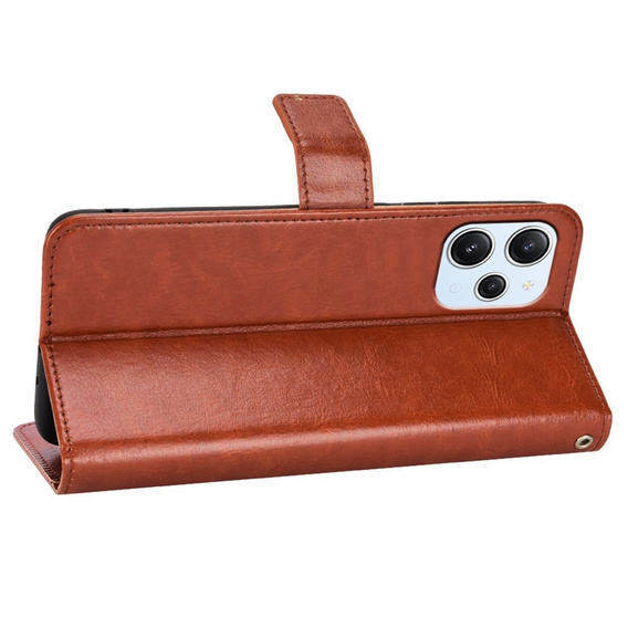Футляр з клапаном для Xiaomi Redmi 12, Crazy Horse Wallet, коричневий