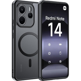 Чохол для Xiaomi Redmi Note 14 4G, для MagSafe, ERBORD Matt Case, чорний + захисне скло