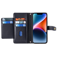 Чохол-книжка для iPhone 15, Wallet Zipper Pocket, чорний