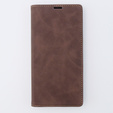 Чехол для iPhone 15 Pro, ERBORD Vintage, бумажник с клапаном, кофе