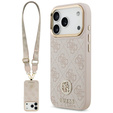 Чехол GUESS 4G Strass Logo с ремешком, MagSafe для iPhone 17 Pro Max