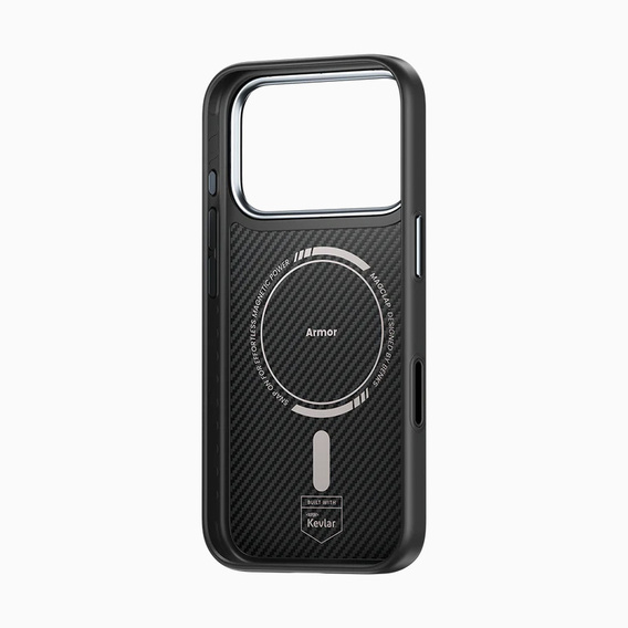 Чехол BENKS Kevlar Armor PRO Carbon Fiber 600D A070 для MagSafe с активной кнопкой для iPhone 17 Pro Max