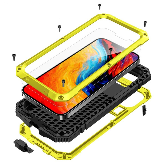 Бронированный чехол для iPhone 14, R-JUST, жёлтый