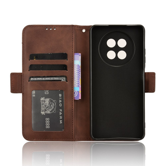 Футляр з клапаном для Realme 12, Card Slot, коричневий