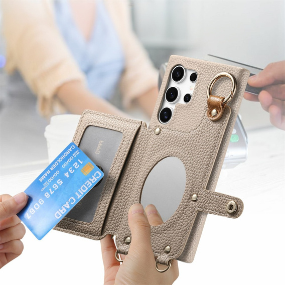 Чехол до Samsung Galaxy S25 Ultra, GKK Leather, чёрный