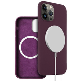 Чехол до iPhone 13 Pro, Silicone MagSafe, бордовый