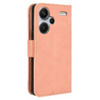 Футляр з клапаном для Xiaomi Redmi Note 13 Pro+, Card Slot, рожевий