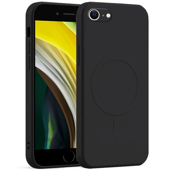 Чoхол Silicone до iPhone 7/8/SE 2020/SE 2022, MagSafe, Black