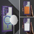 Чохол для Samsung Galaxy S24 Ultra, ERBORD Impact Guard, MagSafe, темно-фіолетовий
