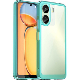 Чехол до Xiaomi Redmi 13C / Poco C65, Fusion Hybrid, прозрачный / синий