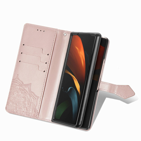 Чохол-книжка для Samsung Galaxy Z Fold3 5G, Mandala, рожевий rose gold